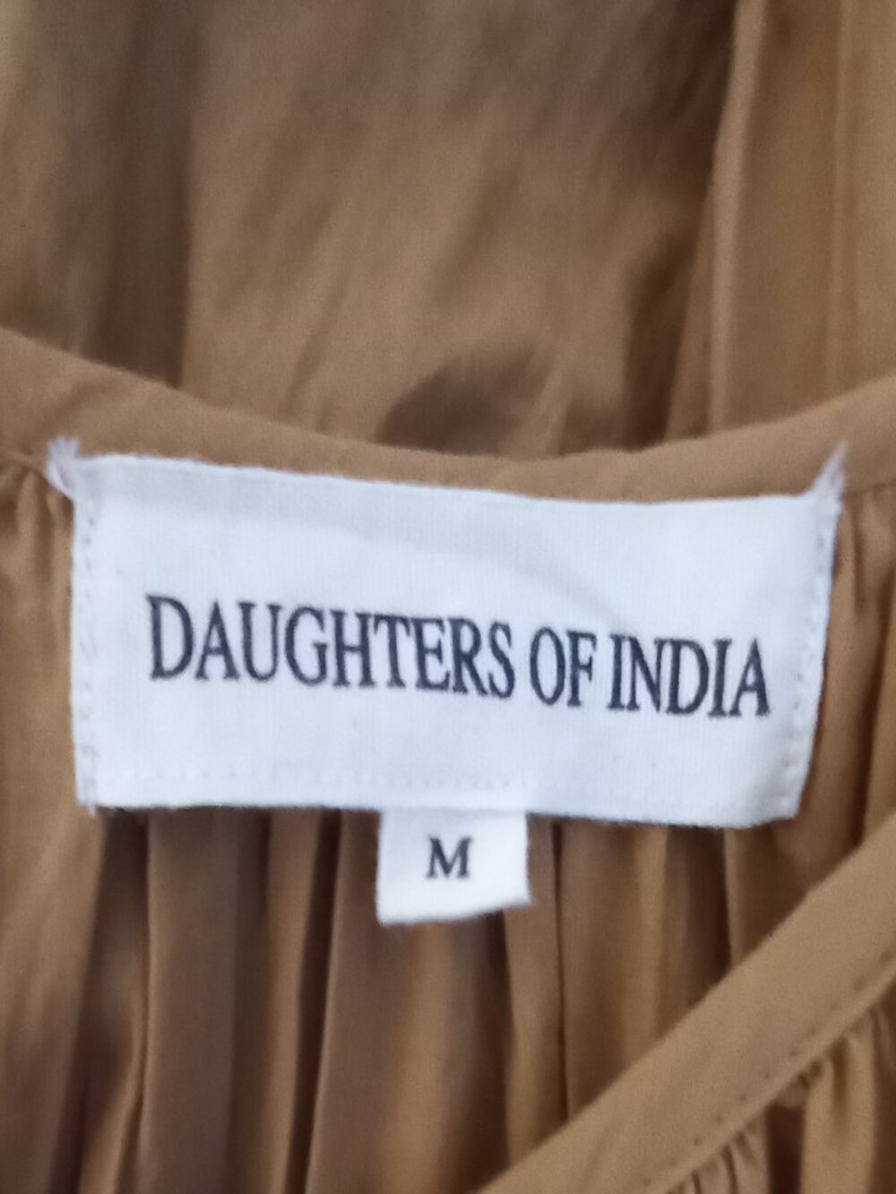 DAUGHTERS OF INDIA camel brown cotton dress - Picture 9 of 10